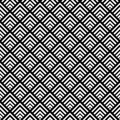 Abstract. black and white geometric line background pattern seamless design for mask face, pillow, clothing, fabric, gift wrap. Vector.