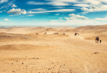 Fototapeta na wymiar Sandy desert in Egypt