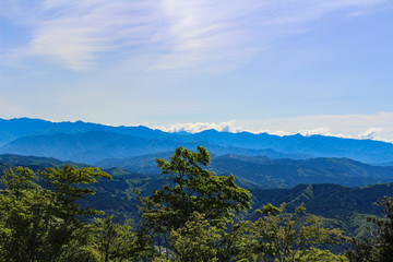 Fototapeta na wymiar 茶臼山高原からの眺め