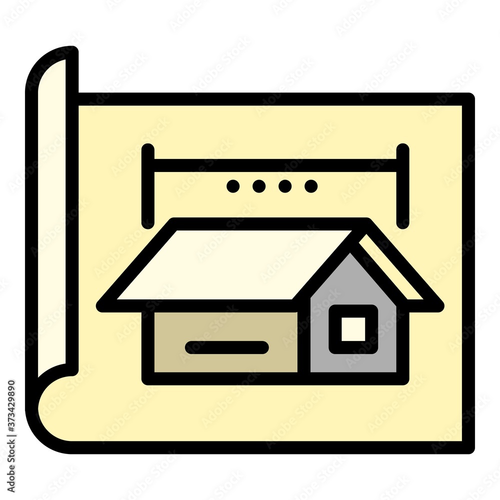 Poster architect cabana project icon. outline architect cabana project vector icon for web design isolated 