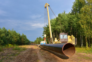 LNG pipeline construction project  for global exports of natural gas. Building of transit...