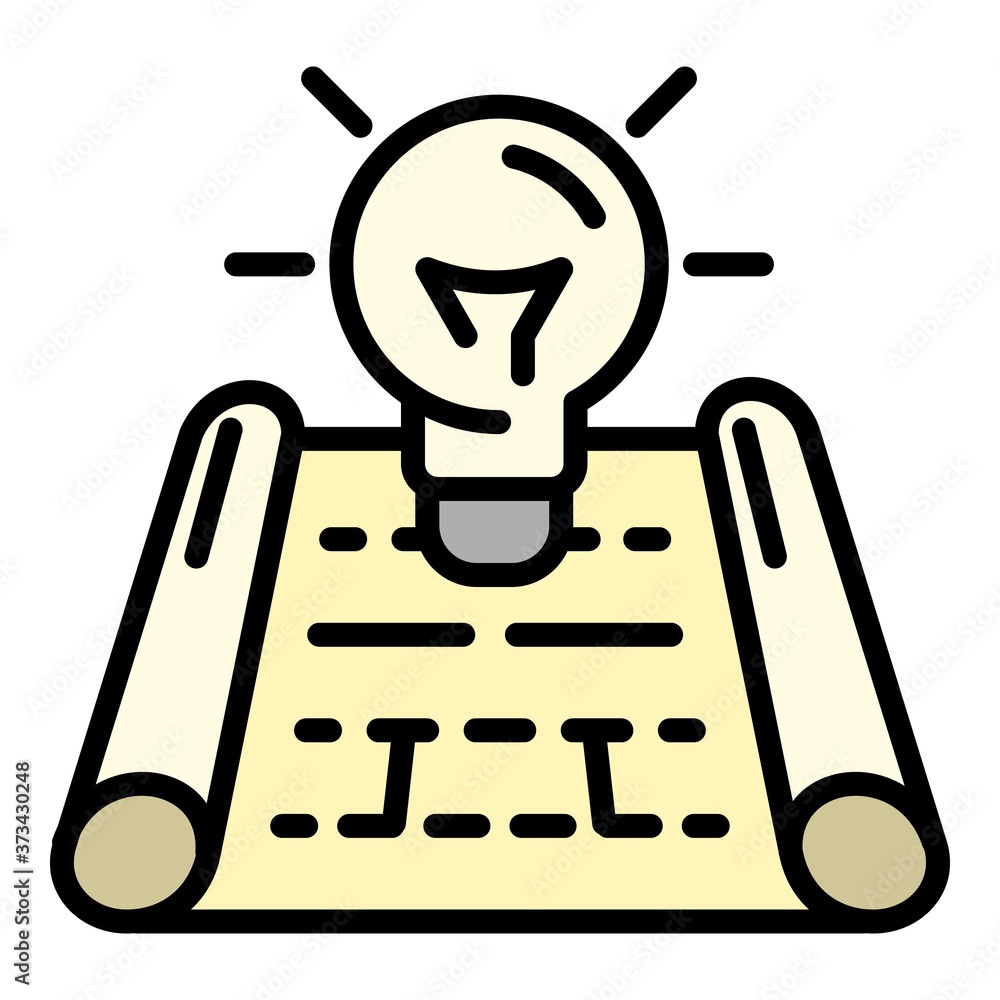 Aufkleber architect idea plan icon. outline architect idea plan vector icon for web design isolated on white b
