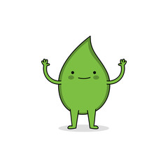 Cute Wasabi Cartoon Character