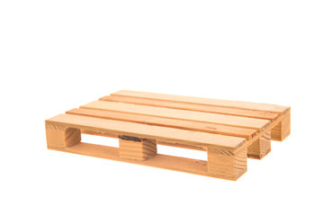 Single wooden pallet isolated