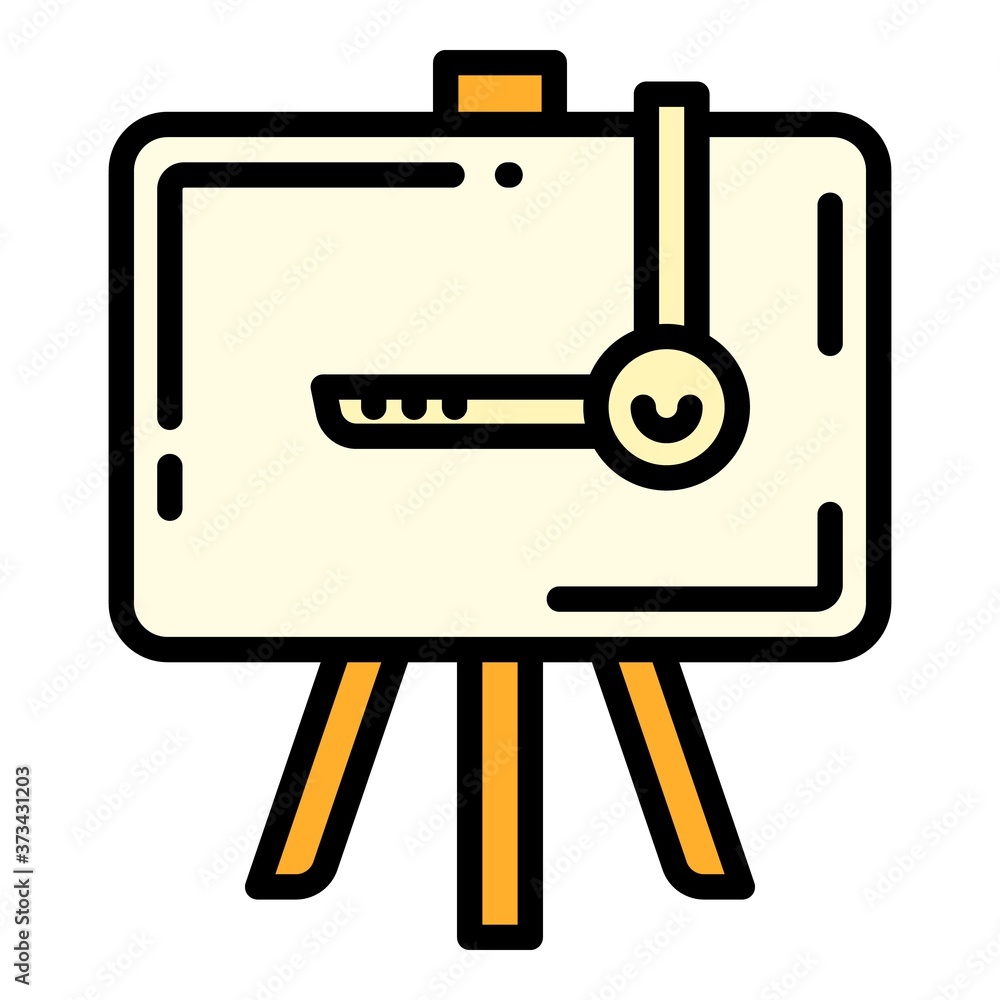 Poster architect board icon. outline architect board vector icon for web design isolated on white backgroun
