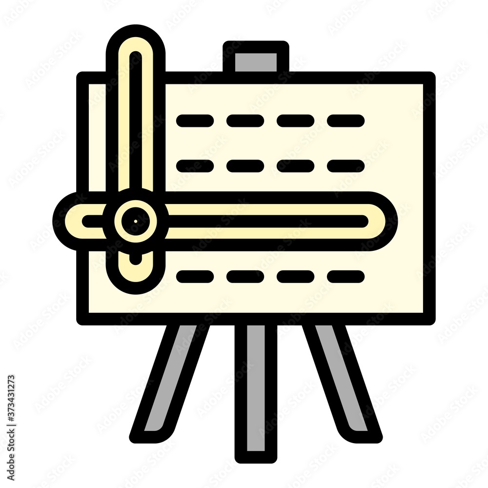 Poster home architect board icon. outline home architect board vector icon for web design isolated on white