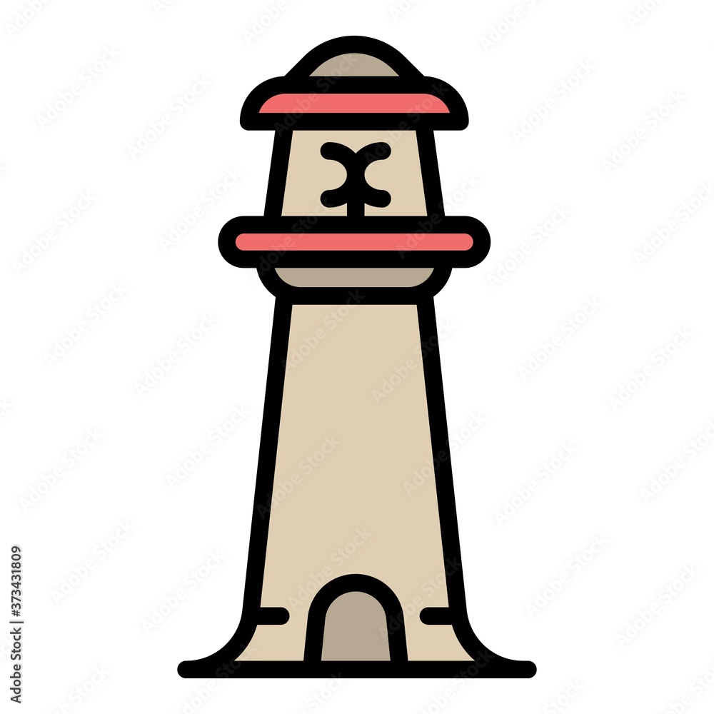 Poster coast lighthouse icon. outline coast lighthouse vector icon for web design isolated on white backgro