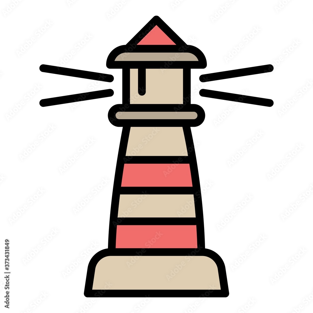 Poster beacon lighthouse icon. outline beacon lighthouse vector icon for web design isolated on white backg