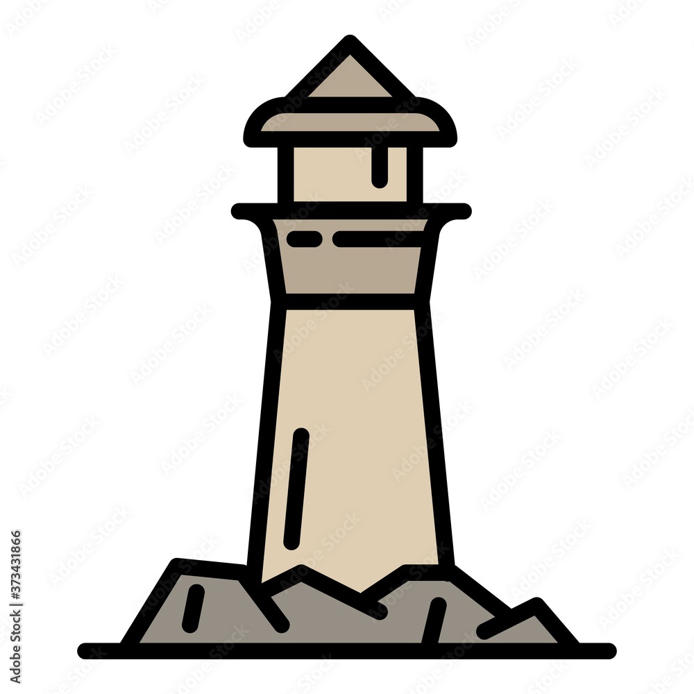 Poster sea lighthouse icon. outline sea lighthouse vector icon for web design isolated on white background