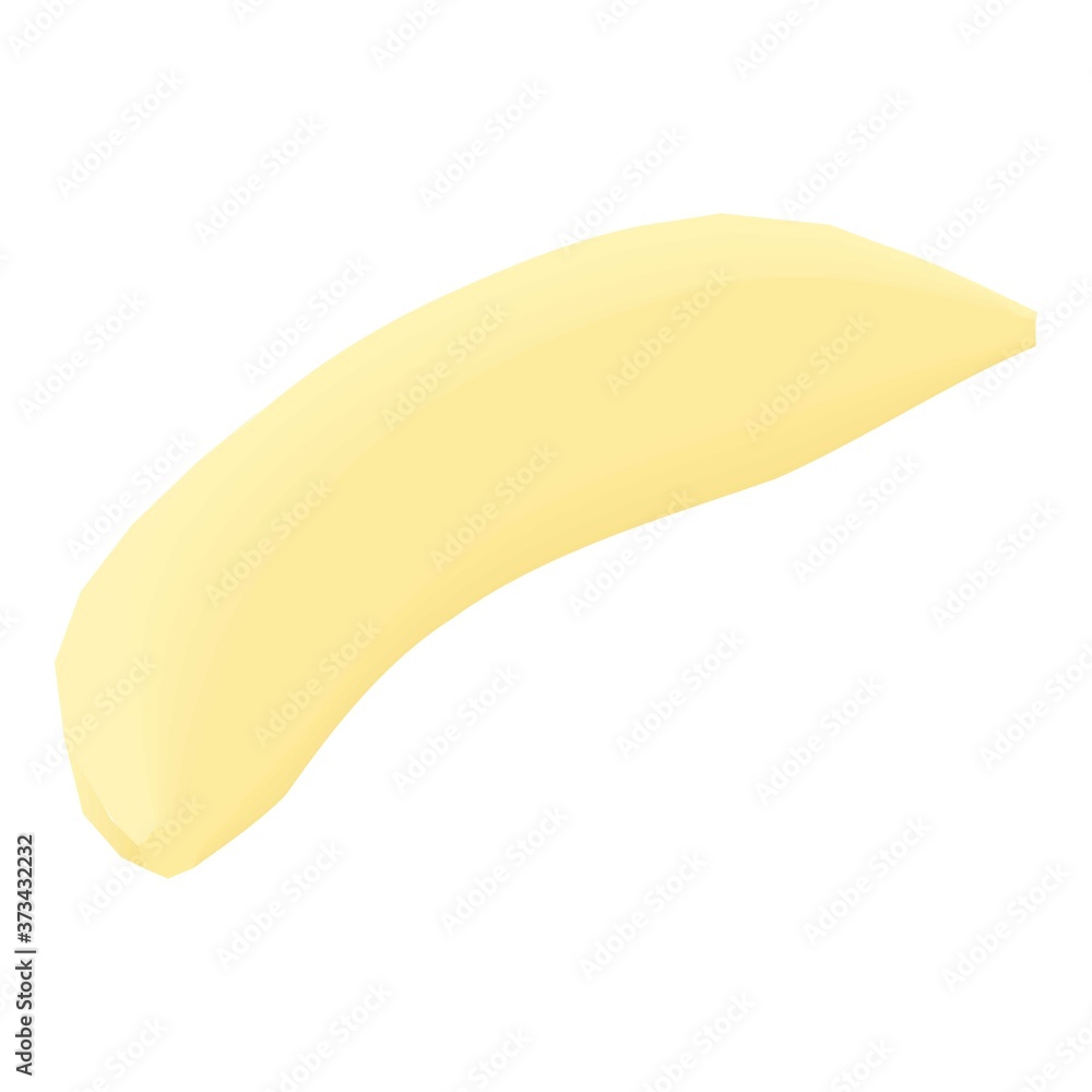 Poster clean banana icon. isometric of clean banana vector icon for web design isolated on white background