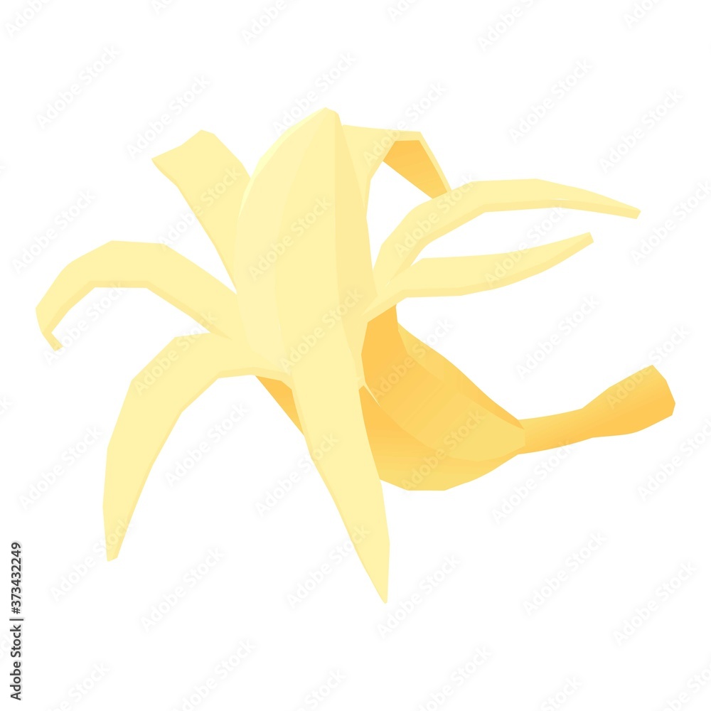 Poster exotic banana icon. isometric of exotic banana vector icon for web design isolated on white backgrou
