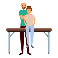 Fototapeta premium Back masseur icon. Cartoon of back masseur vector icon for web design isolated on white background