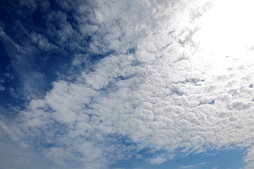 Naklejka na ściany i meble Beautiful clouds in the Blue sky