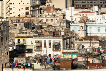 The center of Old Havana seen from above