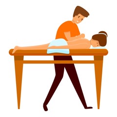 Healthcare massagist icon. Cartoon of healthcare massagist vector icon for web design isolated on white background