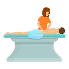 Fototapeta premium Chiropractor masseur icon. Cartoon of chiropractor masseur vector icon for web design isolated on white background