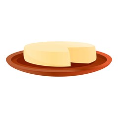 Greece cheese icon. Cartoon of greece cheese vector icon for web design isolated on white background
