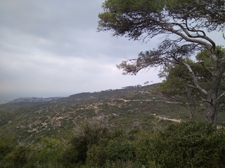 Beautiful panoramic top view of Haifa in winter in Israel.