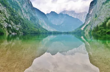 Acrylglasbilder Wasserspiegelung am Obersee, Berchtesgaden © Franz Gerhard