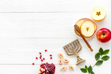 Jewish Rosh Hashanah postcard greeting holiday concept