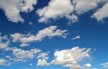 Naklejka na ściany i meble Blue sky and clouds in Tibet, China