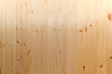 Fototapeta na wymiar Background of a wall of vertical pine boards
