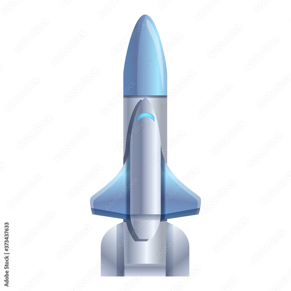Poster cosmos spaceship icon. cartoon of cosmos spaceship vector icon for web design isolated on white back