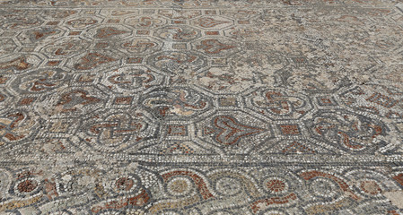 Mosaics in Ephesus Ancient City in Selcuk Town, Izmir, Turkey