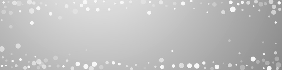 White dots Christmas background. Subtle flying sno