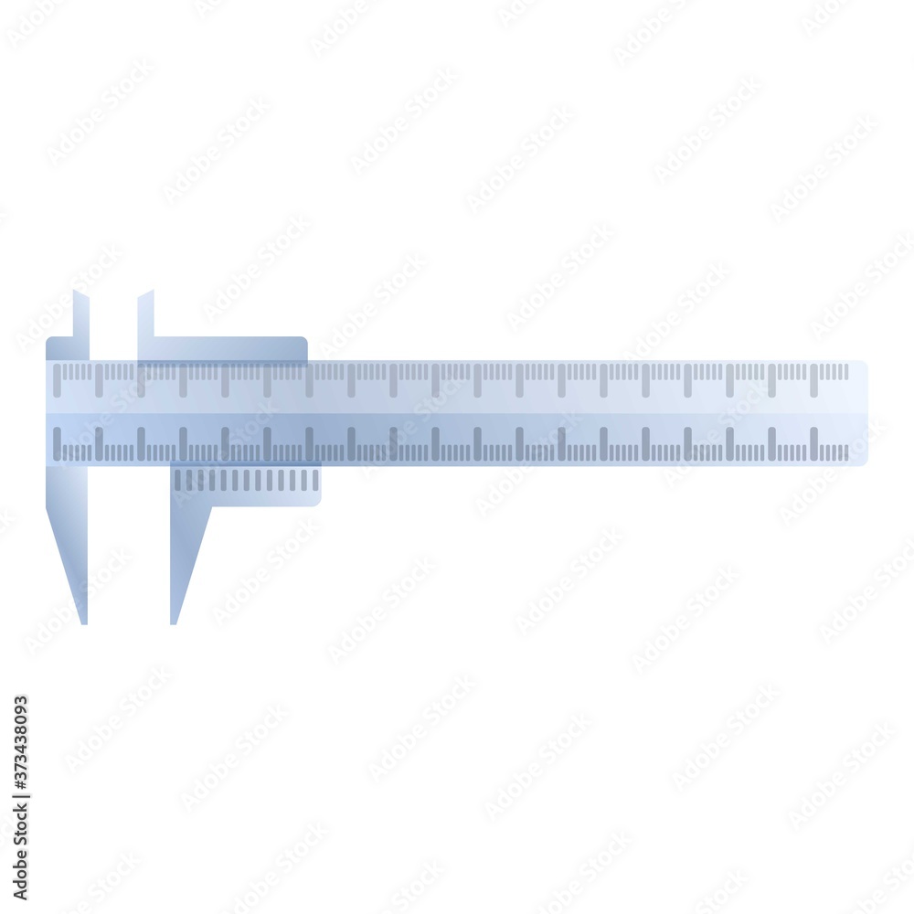 Aufkleber caliper icon. cartoon of caliper vector icon for web design isolated on white background