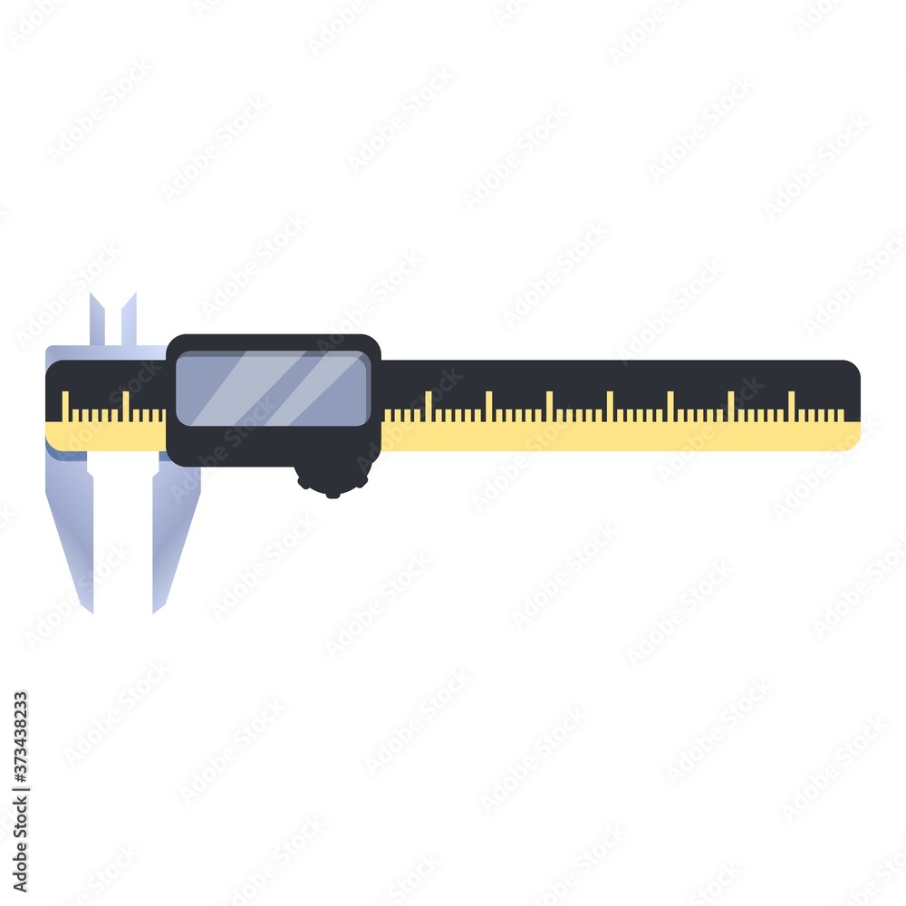 Poster digital caliper icon. cartoon of digital caliper vector icon for web design isolated on white backgr