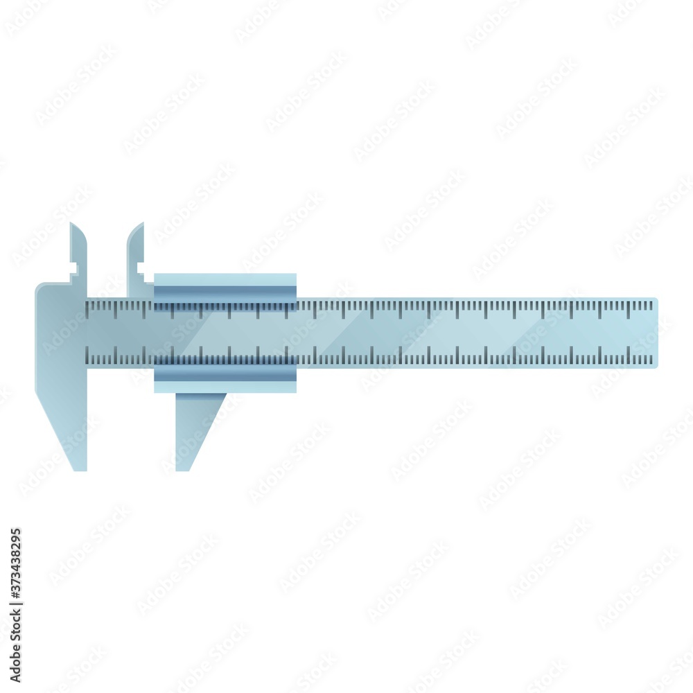 Poster control caliper icon. cartoon of control caliper vector icon for web design isolated on white backgr