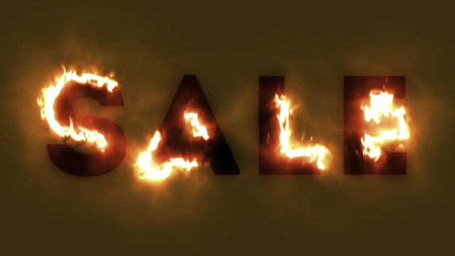 Animated Energy Sale Text with Realistic Energy Line and Fire on Dark Background. Business Promotional Concept Motion Graphic.