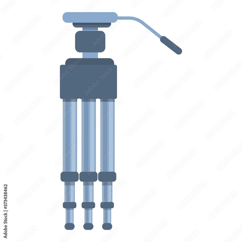 Poster video camera tripod icon. cartoon of video camera tripod vector icon for web design isolated on whit