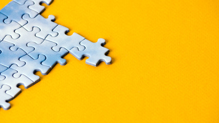 Business Teamwork Concept by Jigsaw Puzzle Pieces