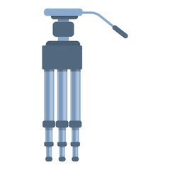 Video camera tripod icon. Cartoon of video camera tripod vector icon for web design isolated on white background