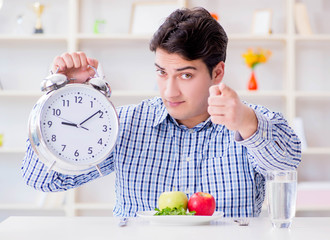 Concept of slow service in the restaurant