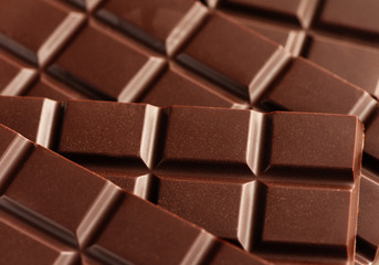 Bars of dark chocolate.