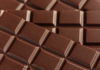 Bars of dark chocolate.