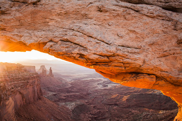 A close up of the beautiful Mesa Arch in Utah, USA