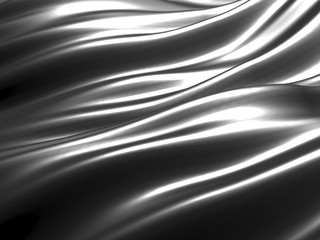 Metallic abstract wavy liquid background