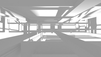 Abstract White Architecture Design Concept