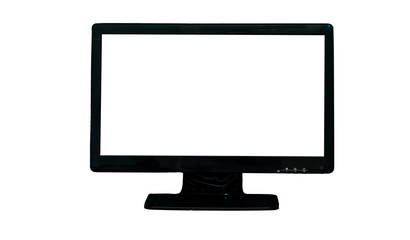 Blank Tv Display or computer screen isolated on white