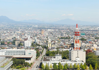 群馬県高崎市の街並み