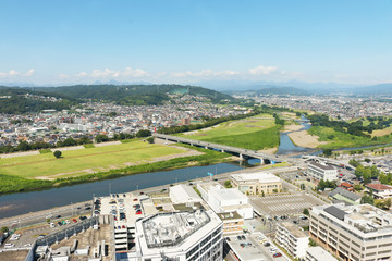 群馬県高崎市の街並み