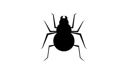 Spider icon in flat style. illustration.
