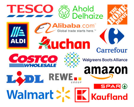Logos collection of the biggest world retails