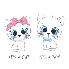 Cute baby cat with phrase 