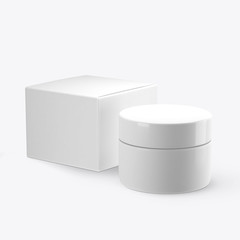 Cosmetic cream mockup on white background