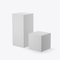 Box mockup on white background